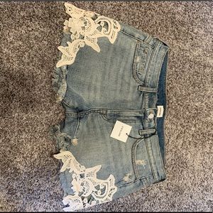 Sneak peek blue jean shorts